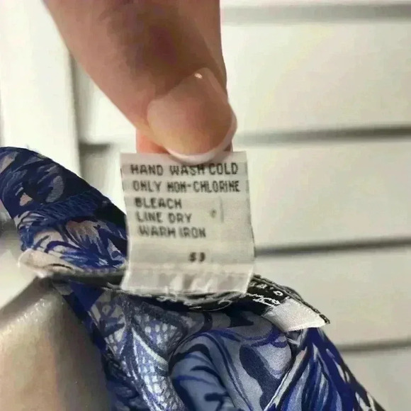 Oscar de la Renta 100% Silk Short Sleeve Floral Top Size Small - Picture 5 of 7